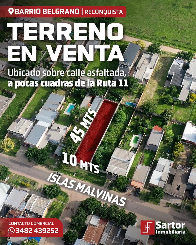 Terreno en Venta — Islas Malvinas 2300, Reconquista, Santa Fe